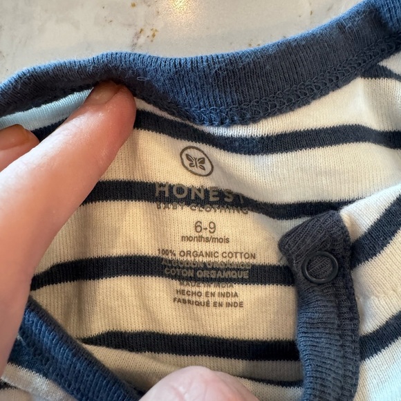 Honest kids clothing 6-9mos Striped and Tropical Kids One Piece Set of 2 - Picture 8 of 8